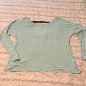 Champion Light Aqua Long Sleeve Women's Workout Top